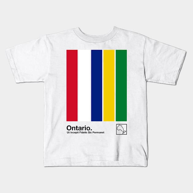 Ontario // Original Minimalist Artwork Poster Design Kids T-Shirt by DankFutura